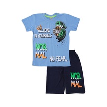 Bebelop Erkek Çocuk Karakter Baskılı T-shirt Şortlu 2'li Alt Üst Takım 001
