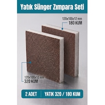 180 - 320 Kum Sünger Zımpara Seti 120x100x12 Mm Yatık El Zımparası 2 Adet