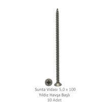 Sunta Vidası, 5,0 X 100 Mm, 10 Adet, Yhb Vida 5 x 100