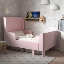 Busunge Uzayabilen Çocuk Karyolası, Açık Pembe Renk Meridyendukkan 80x200 Cm