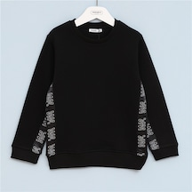 Wanex Erkek Çocuk Uzun Kol Kalın Sweatshirt - 16522 Siyah