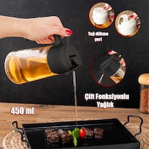 Porsima Alk-3159 Çok Amaçlı Cam Sprey Şişe Yağlık Yağdanlık Siyah