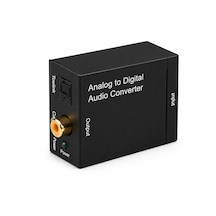 Microcase Analog Ses Dijital Ses Çevirici 48khz Toslink Coaxial Destekli Çevirici Al5751 Siyah