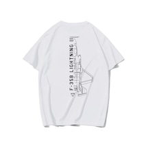 Brz Collectıon Brz Collection Unisex Oversize F-35b Lightning T-shirt Beyaz