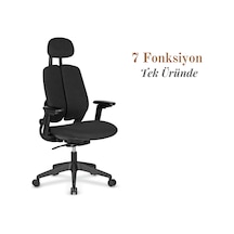 Casella Bonita Döşemeli Yönetici Koltuğu Ofi S Koltuğu Ergonomik, Şık Ve Fonksiyonel Siyah