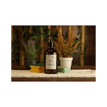 Buççin Online Mağaza 500 Ml Amber Kahverengi Cam Sıvı Sabun Şişesi Beyaz Etiketli Cam Sarı Çok Renkli