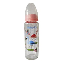 Bebedor Desenli  Silikon Emzikli Orta Akış Pembe 250 Ml Kod: 31302  Cam Biberon