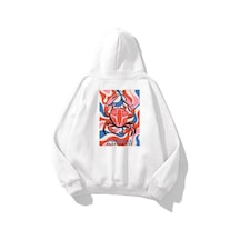 Tarzsokak Unisex California Lobster Sweatshirt Beyaz