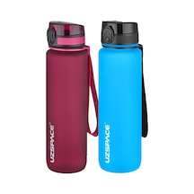 Uzspace 2'li Tritan Matara Seti 1000 Ml Büyük Boy 14 Farklı Renk Seçeneği Fiftyfifty -3038seta Kırmızı - Turkuaz
