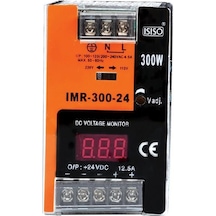 Imr-300-24 - 300W 24Vdc 12.5A Mini Göstergeli Raya Montajlı Güç K