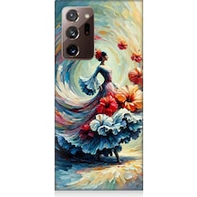 Samsung Galaxy Note 20 Ultra Uyumlu Dönen Dans Desenli Silikon Kılıf