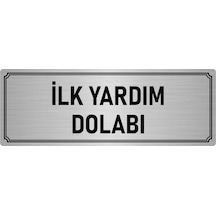Metal Yönlendirme Levhası, Departman Kapı İsimliği İlk Yardım Dolabı 10x20 cm Gümüş Renk