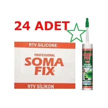 24 Adet 320 Gr Somafix Isı Rtv Silikon Sıvı Conta Kırmızı 350 ‘C