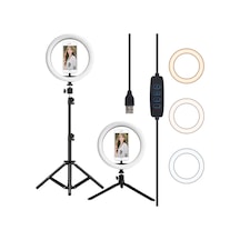 Gaman 3 Renk Işıklı Tripod Tiktok Selfie Lambası Makyaj Işığı 140 CM