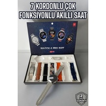 Akıllı Saat 7 Kordonlu Yeni Nesil Arama Cevaplayan Çok Fonksiyonlu - Lisinya Siyah