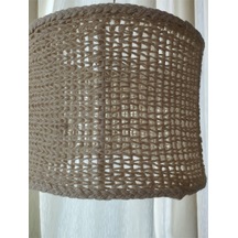 Papyonbebek0 Örgü Abajur - Krem - Organik & El Yapımı - 1 Krem