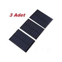 3 Ad. Güneş Enerjisi Paneli Solar Panel 6 V -1 W Arduino Güneş Pili