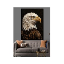Amerikan Kel Kartal Vakur Portre Yağlı Boya Dokulu Kanvas Tablo Canvas Tablosu