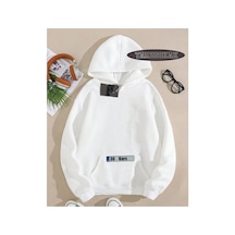 Tarzsokak Kapşonlu Sweatshirt Beyaz 36 Kars Özel Tasarım Plaka Detaylı