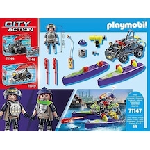 Playmobil City Action 71147 Swat-multi-terrain-quad, Dönüştürülebilir Sek Sürat Teknesi, 5 Yaş Ve Üzeri Çocuklar İçin Oyuncak