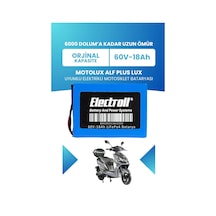 Motolux Alf Plus Lux Batarya Standart Kapasite Lifepo4 60v 18ah Elektrikli Motosiklet Bataryası