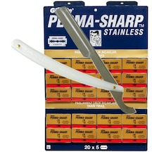 Permasharp Yaprak Jilet 100'lü Paket Ali Bıyıklı Ustura Beyaz Tıraş Seti