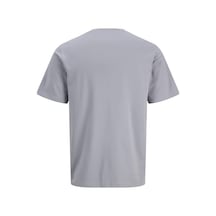 Jack & Jones Originals Erkek Tişört Göğüs Baskılı Kısa Kollu Bisiklet Yaka 2. Koyu Gri