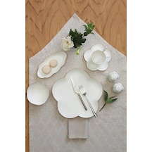 Emsan 6 Kişilik 32 Parça Çiçek Kahvaltı Takımı Beyaz