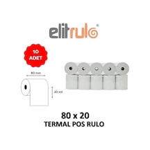 Elitrulo Termal Pos Rulo 80mm X 20mt - 10 Adet