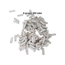 Mat Beyaz 15 X 5 Mm Dantel Oya Yazma Halhal Abiye Lazer Kesim Pul 200 Adet / 8 Gram