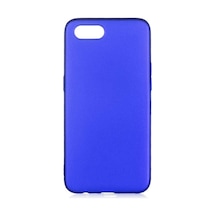 Noktaks - Realme Uyumlu Realme C2 - Kılıf Mat Renkli Esnek Premier Silikon Kapak - Saks Mavi