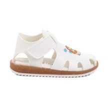 Beyaz Cırtlı Hafif Unisex Çocuk Sandalet 17373 B Beyaz