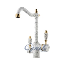 RUSTİK BEYAZ MERMER DESENLİ ARITMA BATARYASI