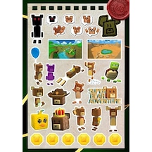 Super Bear Adventure Çocuk Sticker Set -2-30 Adet Renkli & Eğlenceli Suya Dayanıklı Abanoz