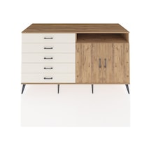 Kronos Konsol 2 Raflı 5 Çekmeceli 2 Kapaklı 176x59x99 Çam-çam/ayt Çam-çam/aytaşı