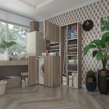 Kenzlife Çamaşır Makinesi Dolabı Kasparovsüpürge Crd 180 126 55-20 Banyo Kapaklı Arkalıksız Çok Renkli