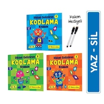 3-6 Yaş Dikkat Geliştiren Kodlama Kitabım Seti Yaz-sil