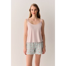 Suwen Melinda Atlet Şort Pijama Takımı Sh266076671141 Yeşil