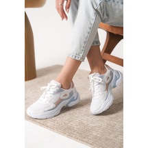 Daxtors Garantili D1152 Günlük Ortopedik Kadın Sneaker Spor Ayakkabı Pudra