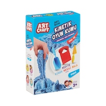 Art Craft 03691 Aksesuarlı Kinetik Oyun Kumu, Mavi, 1000 Gr Beyaz