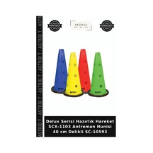 Delux Serisi Hazırlık Hareket Scx-1103 Antreman Hunisi 40 Cm Delikli Sc-10593 Çok Renkli