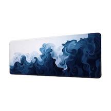 Mavi Katmanlı Okyanus Dalgaları 40x90 Cm Oyuncu Mousepad Kaymaz Taban Büyük Boy Mousepad