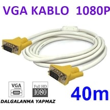 Vga Kablo Full Hd Projeksiyon Lcd Monitör Görüntü Kablosu 40Mt