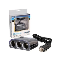 Olesson 1505 12-24v Çift Usb Girişli 120w 80cm Kablolu 3'lü Araç Çakmak Çoklayıcı
