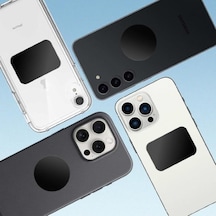 Araç Tutucu Manyetik Telefon Tutucu Seti 2 Kare Ve 2 Oval Metalplaka 4 Adet 2 Mixed
