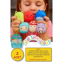 Squishmallows Squooshems 2 Adet - 6.5 Cm Vıp Sürpriz Yumuşacık Koleksiyon Oyuncağı Seri 11 Çok Renkli