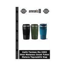 Çelik Termos Ma 3303 Okul Matarası Sıcak Tutan Matara Taşınabilir Kap Çok Renkli