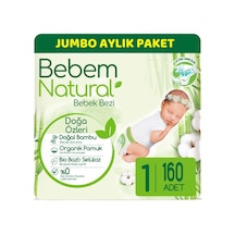 Bebem Natural Bebek Bezi Yeni Doğan 1 Numara Jumbo Aylık Paket