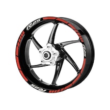Deeb Yamaha R25 Jant Şeridi Kırmızı Beyaz Model X N11.76340