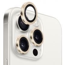 Ally iPhone 15 Pro/15 Pro Max Uyumlu Kamera Lens Koruma Camı Altın